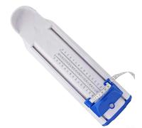 Righello per misurare le dimensioni delle scarpe, calibro 120-280 mm, con materiale ABS, per adulti e bambini, blu/rosso (blu)