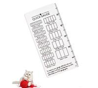 Righello per misurazione rapida, uncinetto e guida per il numero di giri di filato per pollice, strumento per maglieria, progetti di cucito e uncinetto (1PCS)