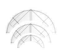 Righello per quilting ad arco 3 pezzi, tovaglia intrecciata modello twist per macchina da cucire, accessori per cucire