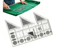 Righello Per Quilting - Righello A Doppio Triangolo Acrilico Da 45 Gradi | Modello Da Cucito Trasparente Antiscivolo | Guida Al Taglio Per Quilter, Sarti, Artigianato Fai-da-te E Design