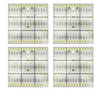 Righello per quilting Righello per taglio quilting in acrilico per cucito Linee griglia bicolore per misurare i margini di cucitura del disegno Tessuti chiari scuri 6x6x0,2