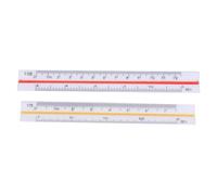 Righello per scala architettonica, righello da disegno 2 pezzi Set di scale architettoniche e ingegneristiche in plastica per disegno, architetti