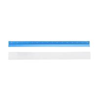 Righello per scala metrica da 30 cm Righello per ingegneria in alluminio Strumento da disegno triangolare con scale incise per applicazioni di architettura e ingegneria Blu