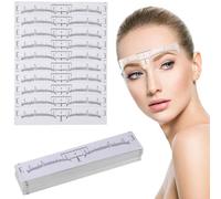 Righello per sopracciglia, 100 pezzi, usa e getta, modello per sopracciglia, modello per sopracciglia, modello per eyeliner, brow mapping, righello per sopracciglia, adesivo traslucido