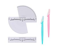 Righello per sopracciglia da 100 pezzi con 2 regolatori per sopracciglia, adesivi per sopracciglia, righello per strumenti per il trucco, adatto per principianti nel trucco, bellezza