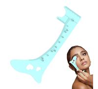 Righello per sopracciglia - modello per modellare le sopracciglia, in silicone, strumento di istruzioni per il trucco, righello di posizionamento delle sopracciglia, strumento professionale per il