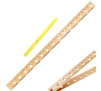 Righello per spaziatura delle piante, righello pieghevole in legno con fori, set per piantare e seminare in legno, forniture per giardinieri per aiuole rialzate all'aperto, modello di semina con