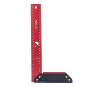 Righello per tracciare il legno a forma di L, righello da carpentiere in lega di alluminio, doppia misurazione a 45° con scala incisa, strumento per la lavorazione del legno