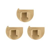 Righello per trapuntatura a dito con scala millimetrica strumento patchwork righello di misurazione per cucire tessuto cucito gadget multiuso da cucito 3 pezzi
