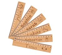 Righello Personalizzata, Righelli in Legno per Bambini con Nome e Motivo Regalo di Iscrizione per Ragazze e Ragazzi Principianti Della Scuola (Stile 1)