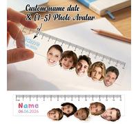 Righello personalizzato con cartone animato e nome, righello ausilio di lettura personalizzato per l'apprendimento quotidiano e la decorazione della scrivania, segnalibro righello personalizzato con n
