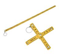 Righello pieghevole, 2 pezzi 50 cm/19,7 pollici ABS pieghevole righello per la lavorazione del legno metro a nastro con portachiavi per carpenteria posa piastrelle progetti fai da (giallo)