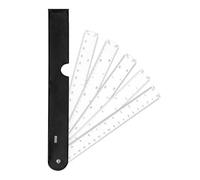 Righello pieghevole a forma di ventaglio per architetti, scala metrica, strumento di misurazione trasparente, per disegno architettonico, cucito, disegno