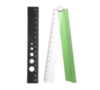 Righello pieghevole e diritto 30/15cm in alluminio, per kit metrico verde