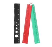 Righello pieghevole e diritto 30/15cm in alluminio per metric, rosso-verde