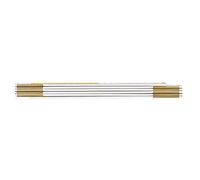 Righello pieghevole in legno, 1 m, bianco-giallo