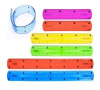 Righello pieghevole lungo 30 cm, 20 cm, 15 cm, flessibile, infrangibile, morbido, pieghevole, con bordo dritto, per la scuola, 6 pezzi