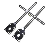 Righello portatile per fori di apertura, leggero, con misuratore a doppia testa, per decorazione della casa, righello di misurazione smussato, altezza e profondità, goniometro angolare Azimut