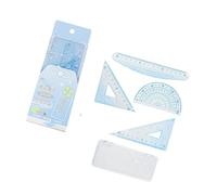 Righello professionale per matematica, con goniometro quadrato e materiale scolastico dritto trasparente