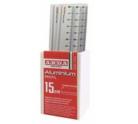 Barattolo 15 righelli - 15cm - alluminio - Arda Quantita min. 1