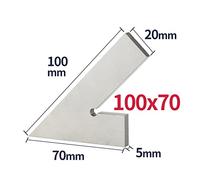 Righello quadrato a bordo piatto da 45 gradi for la misurazione della carpenteria Prova gli strumenti del falegname quadrato Lavorazione del legno Righello angolare in metallo Set quadrati Strumenti p