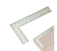 Righello quadrato a di L, righello ad angolo retto su entrambi i lati, strumento di misurazione multifunzione in acciaio inox, angolo retto di 90 gradi in metallo per layout, falegnameria, tetti