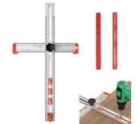 Righello Quadrato A T, 4 In 1 Righello Di Posizionamento Trapano Righello Di Posizionamento Trapano 60 Cm Righello Angolare Ad Alta Precisione Righello Scorrevole Ad Angolo Regolabile