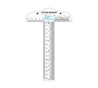 Righello quadrato a T in acrilico trasparente da 15,2 cm per un facile riferimento durante la creazione di righello quadrato a T strumento manuale in entrambi i pollici e misure metriche righello a T