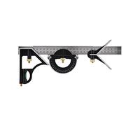 Righello quadrato a T in metallo, quadrato combinato scorrevole regolabile da 300 mm, strumento di misurazione per ingegneri con righello ad angolo retto,(Squadra combinata multifunzionale da 300 mm)