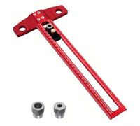Righello quadrato a T per la lavorazione del legno per tracciare linee accurate su armadi, cassetti e mobili, con guide per manicotti e scala metrica in pollici (300 mm)