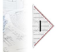 Righello quadrato a triangolo da disegno, righello in scala architettonica