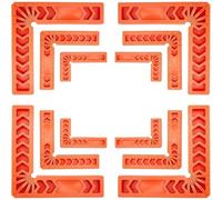 Righello quadrato ad angolo retto con riferimenti angolari graduati che supportano la precisione del layout in ambienti fai da te e professionali (set da 12 pezzi)