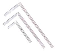 Righello quadrato angolare a forma di L in acciaio 3 pezzi 30 cm 50 cm 60 c