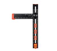 Righello quadrato di precisione a T, kit portatile per la lavorazione del legno, strumento leggero per la foratura | Morsetto hardware a lunga durata, marcatore per disegno di misurazione del layout