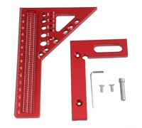 Righello quadrato e multi-angolo della marcatura del falegname 3D della lega di alluminio con lo scrittore di grado, strumento triangolare per la lavorazione del legno per misurazioni accurate 0° -90°