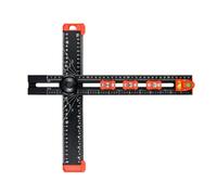 Righello quadrato in alluminio a L tipo foro per ingegneri che misurano la marcatura che scrive lo strumento di linea quadrata