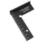Righello quadrato in metallo a 90 gradi con bordo piatto per layout di precisione per la lavorazione del legno e attività di inquadratura, strumento di misurazione con supporto base (B)