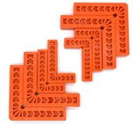 Righello quadrato per la lavorazione del legno che garantisce una precisione degli angoli ripetibile di 90 gradi con angoli di riferimento contrassegnati per layout e trasferimento (set da 2 pezzi)