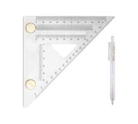Righello quadrato per la lavorazione del legno, righello triangolare a mitra - righello triangolare righello di misurazione in acciaio inossidabile a 45/90 gradi - Strumento di misurazione della