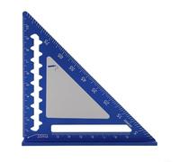 Righello quadrato triangolare compatto con bordo spesso per l'uso come guida per sega, mitra, scrittore di linee e goniometro per lavori di lavorazione del legno e rimodellamento (blu)