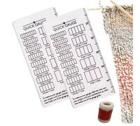 Righello rapido per lavorare a maglia e uncinetto due volte con pecore tranciate, scala bifacciale, strumento di misurazione per maglieria, pratico, durevole, facile da usare, ideale per misurare (2)