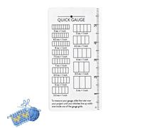 Righello rapido per lavoro a maglia e uncinetto, non è necessario contare, facile strumento di misurazione del punto con griglia di misurazione per progetti di cucito e uncinetto (1 pezzo)