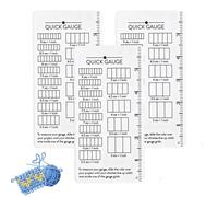 Righello rapido per lavoro a maglia e uncinetto, non è necessario contare, strumento facile per misurare il punto con griglia di misurazione per progetti di cucito e uncinetto (3 pezzi)