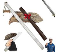 Righello resistente (unità di misura: pollici e cm), strumento di misurazione a mano in centimetri, strumento di misurazione a doppia scala, bastone in acciaio inox da 50 cm, bordo dritto perfetto per