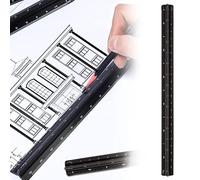 Righello Scala Architettonica,Righello Triangolare,15m,Alluminio,Nero,Alluminio Triangolare Metrico 1:20,1:25,1:50,1:75,1:100,1:125 Standard per Architetti,Disegnatori,Ingegneri (1)