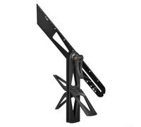 Righello scorrevole a T con doppia scala e coda di rondine mobile, con camma a sgancio rapido e corpo in ABS leggero (argento(nero(ABS))