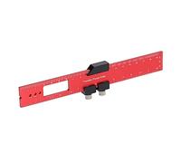 Righello scrittura in lega di alluminio antiscivolo precisione righello tascabile con stop lavorazione del legno strumenti di scrittura