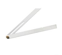 Righello smussato a T con smussatura regolabile scorrevole e dado di fissaggio in ottone per una marcatura precisa dell'angolo e trasferimento in falegnameria (25 cm)