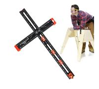 Righello T-Dreat - Righello quadrato per la lavorazione del legno, maschera | quadrato per la lavorazione del legno, righello di strumento di perforazione per il modello di scaffale per la