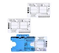 Righello tascabile professionale a 7 gradini per una facile valutazione dell'elettrocardiogramma Guida di riferimento per la lettura efficiente dei dati cardiaci Guida portatile per